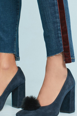 Jeans Current Elliott The Stiletto - Taille 29 Skinny Bleu Clair Imprimé Chevron - Occasion Très Bon état