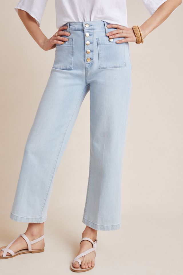 J Brand Joan High-Rise Cropped Wide-Leg Jeans #1