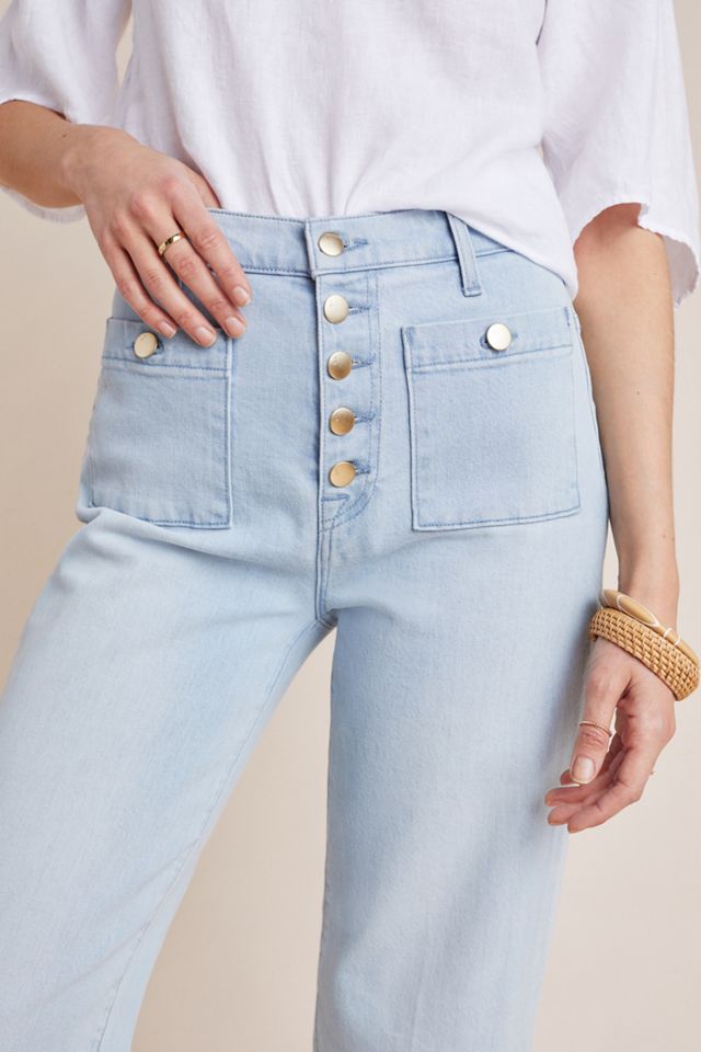 J Brand Joan High-Rise Cropped Wide-Leg Jeans #2