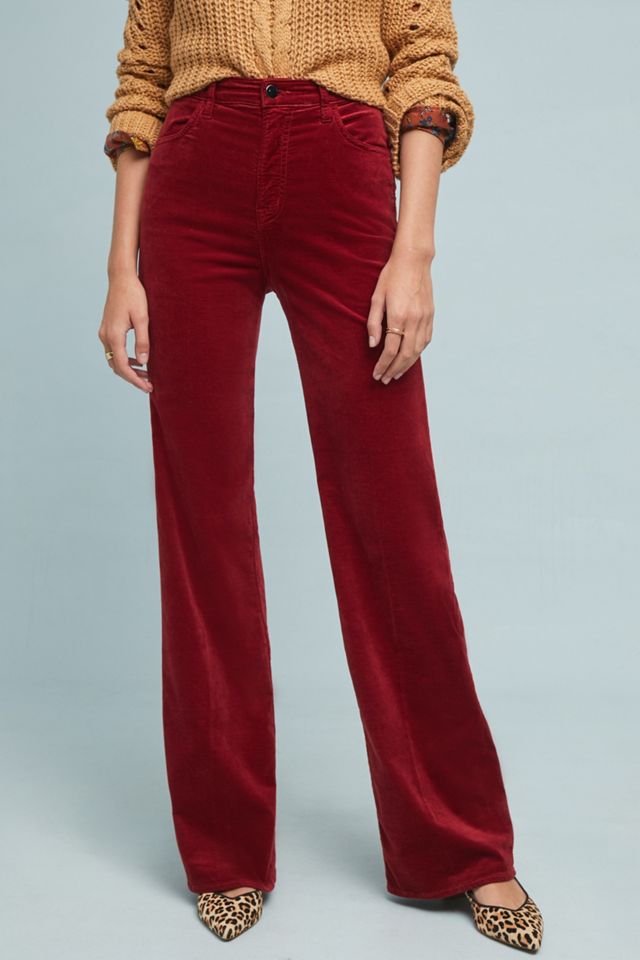 J Brand Joan High-Rise Corduroy Wide-Leg Jeans #2