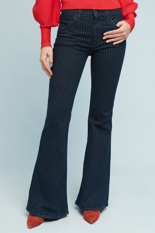 Citizens of Humanity Chloe High-Rise Pinstriped Flare Jeans