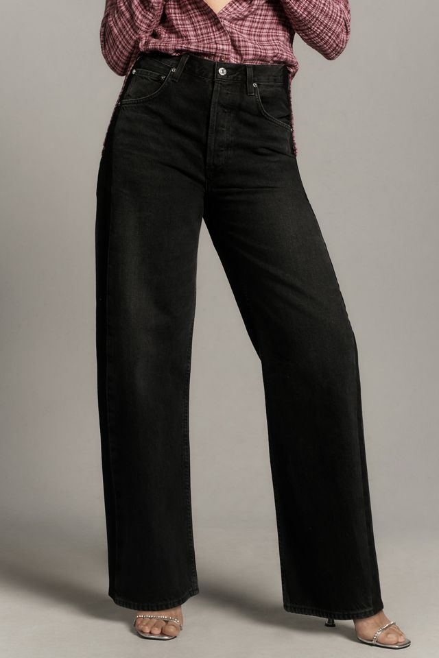 Jeans Larges Brodés Citizens Of Humanity Ayla - Taille 25, Bleu, 100% Coton, Neufs Sans étiquettes