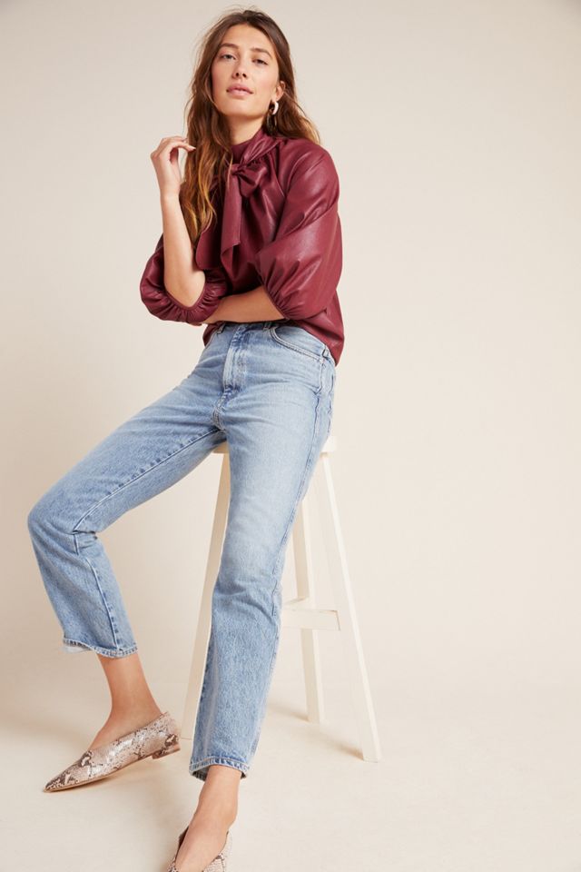 AGOLDE Pinch Waist Ultra High-Rise Kick Flare Jeans
