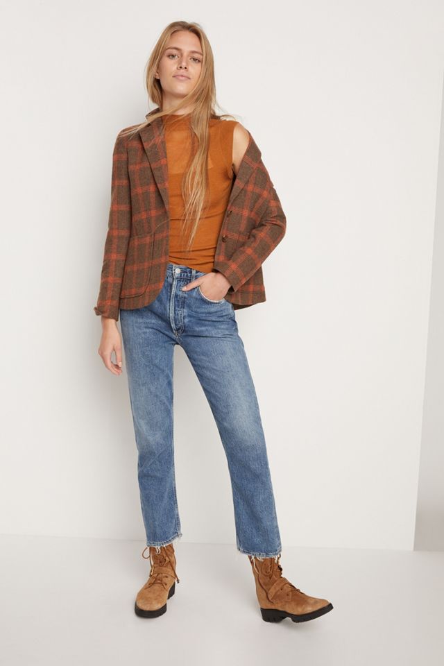 AGOLDE Riley Ultra High-Rise Cropped Straight Jeans #5