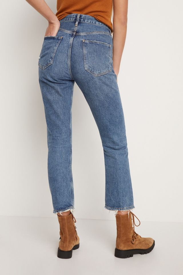 AGOLDE Riley Ultra High-Rise Cropped Straight Jeans #6