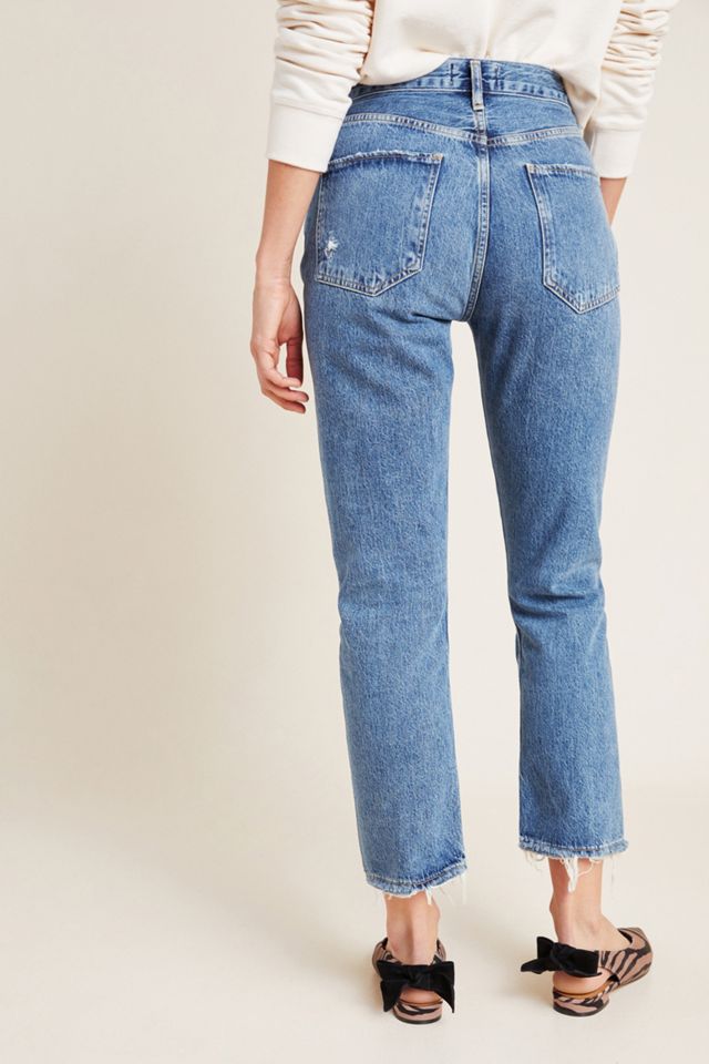 AGOLDE Riley Ultra High-Rise Cropped Straight Jeans #4