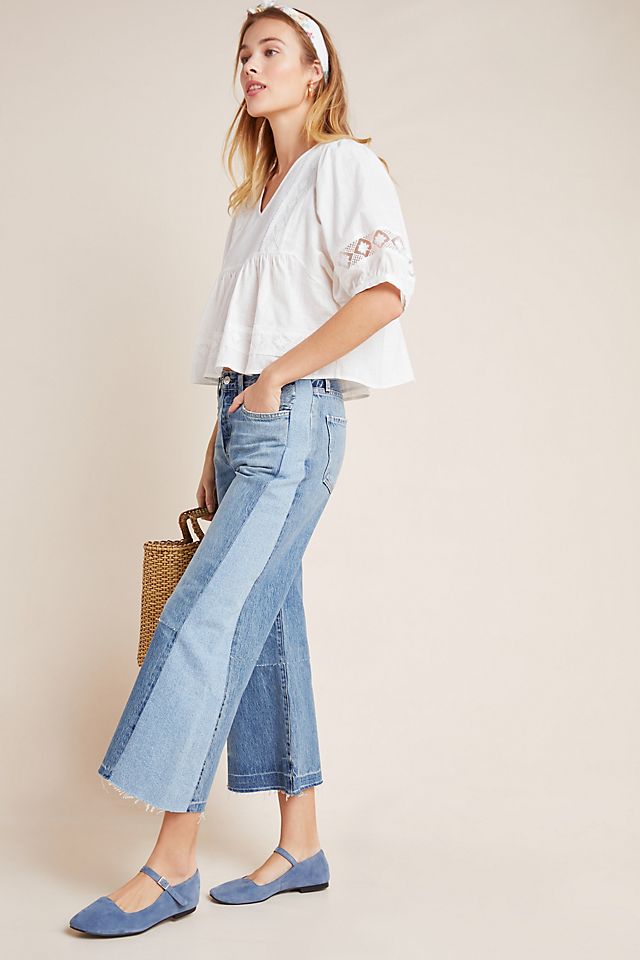 Citizens of Humanity Heidi Ultra High-Rise Cropped Wide-Leg Jeans ...