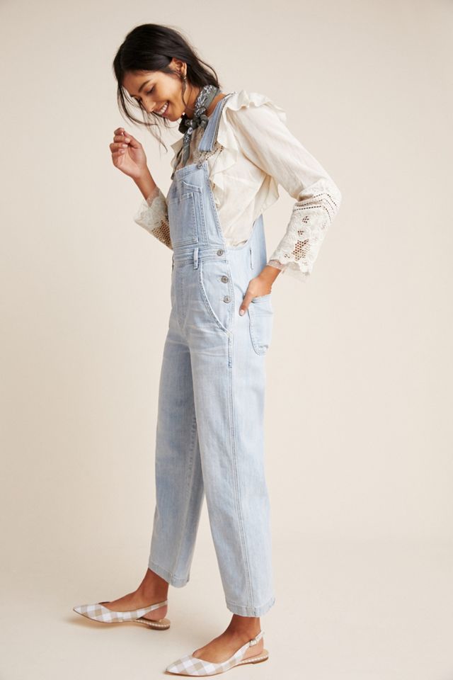 Citizens of Humanity Christie Wide-Leg Denim Overalls | Anthropologie