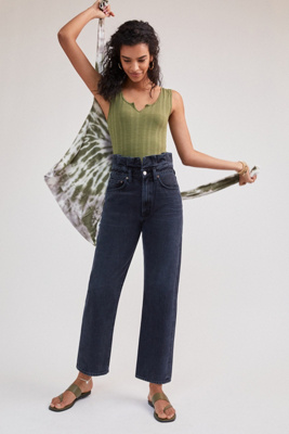 パンツ AGOLDE Merrell High Waist Straight Denim Pants Nightfall Bla s-l400.jpg