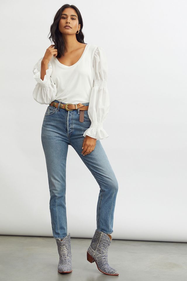 Citizens of Humanity Jolene Ultra High-Rise Straight Jeans | Anthropologie