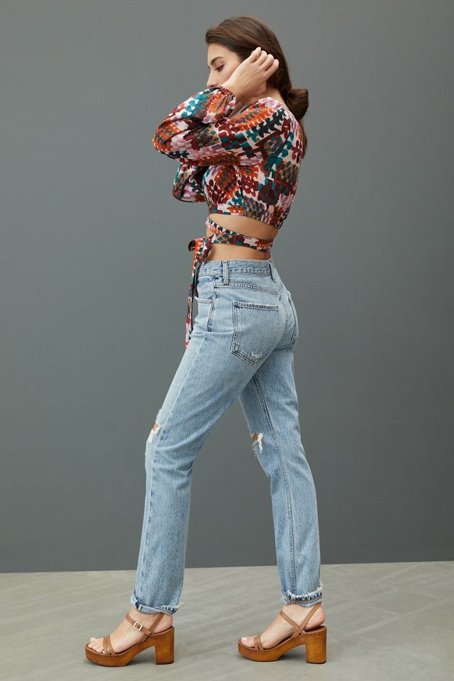 AGOLDE Riley Blitz High-Rise Straight Jeans | Anthropologie