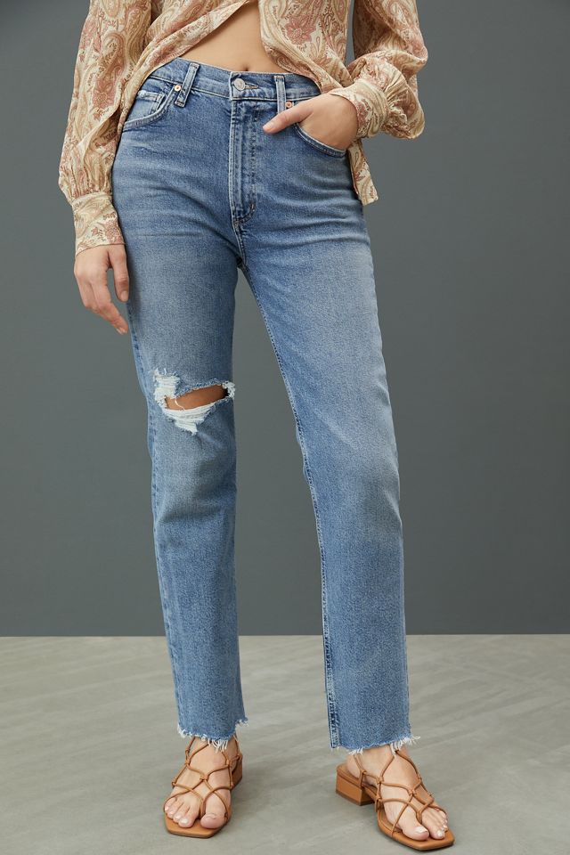 Citizens of Humanity Daphne Cropped High-Rise Stovepipe Jeans