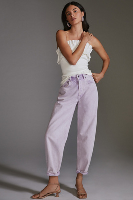 agolde belted baggy jeans