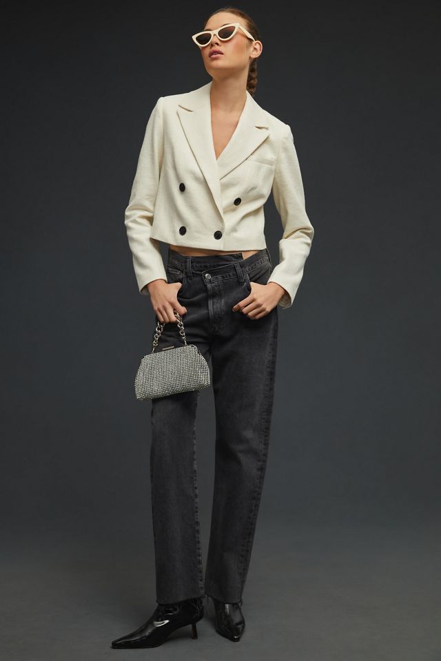 AGOLDE Criss-Cross High-Rise Straight Jeans