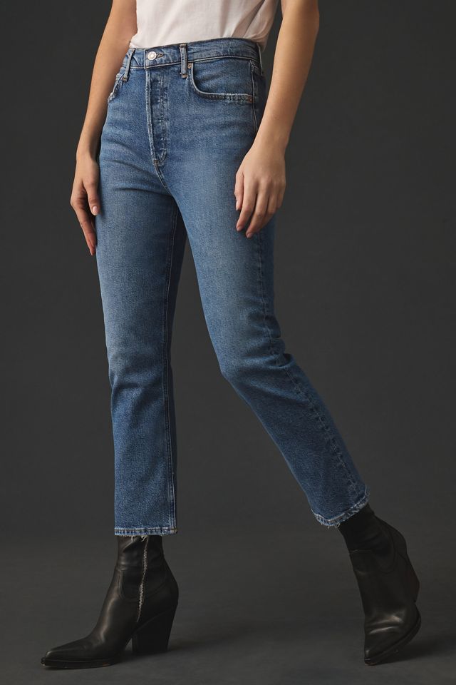 AGOLDE Riley High-Rise Straight Crop Jeans #1