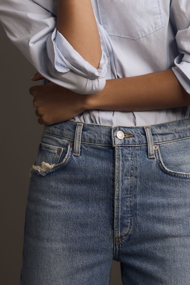AGOLDE Riley Mid-Rise Straight-Leg Jeans #4