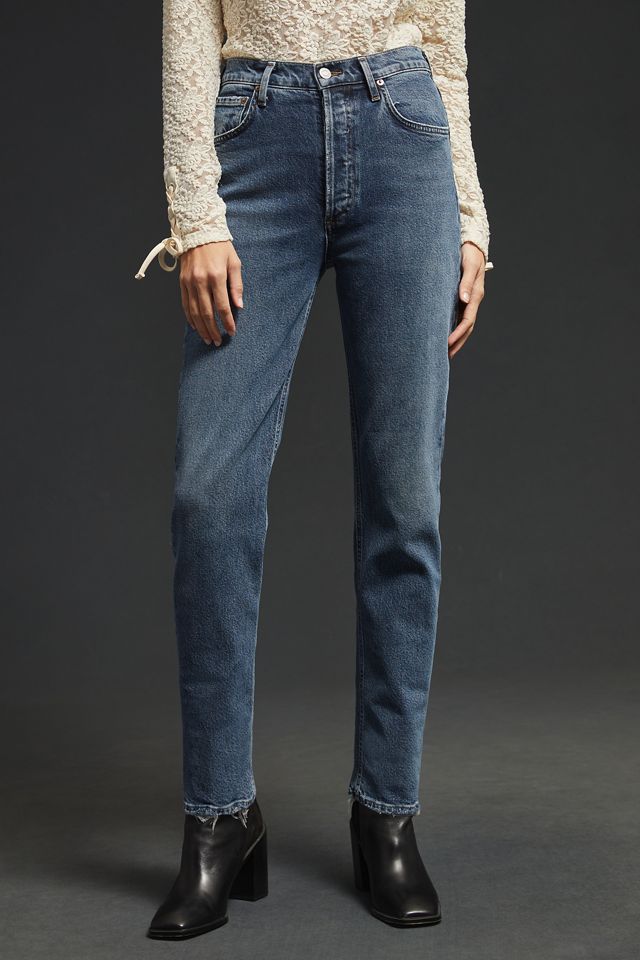 AGOLDE Riley High-Rise Straight Long Jeans #1
