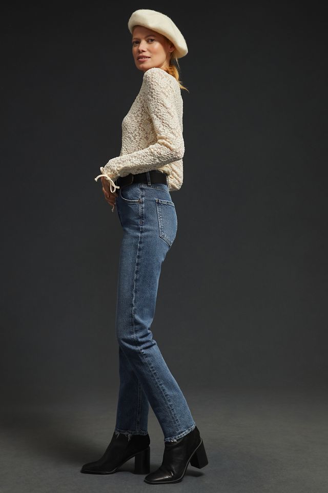 AGOLDE Riley High-Rise Straight Long Jeans