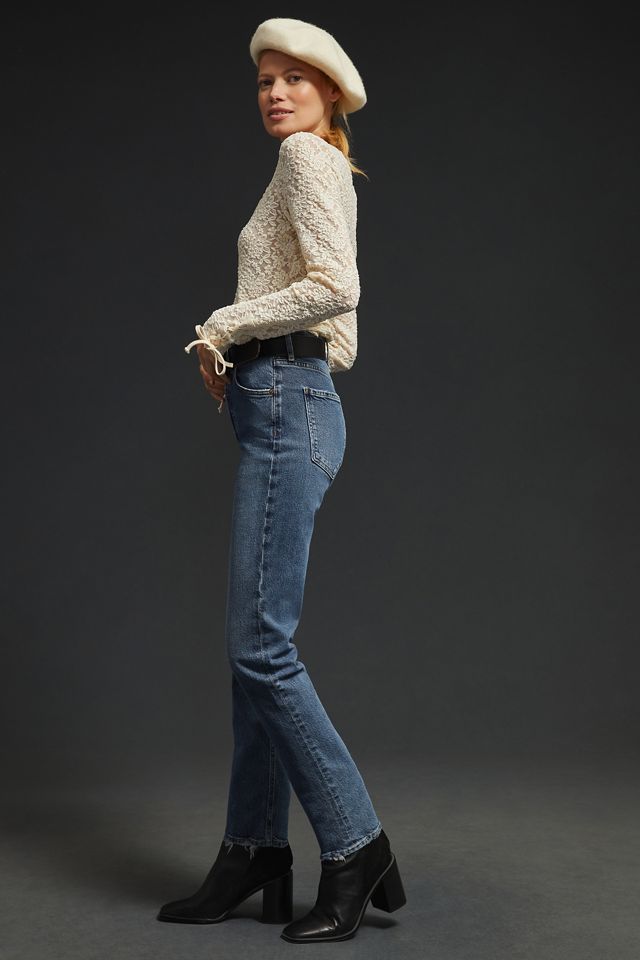 AGOLDE Riley High Rise Straight Long Jeans