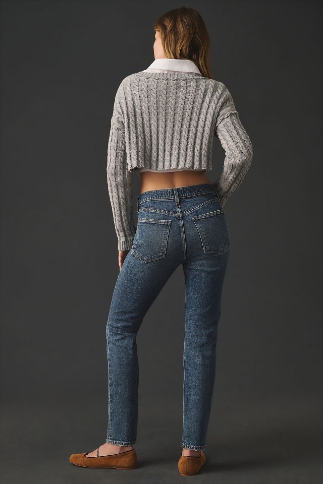 AGOLDE Willow Mid Rise Slim Crop Jeans Anthropologie