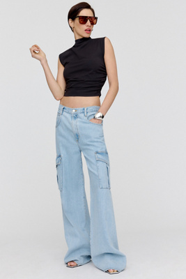 Agolde Minka Cargo Jeans In Blue