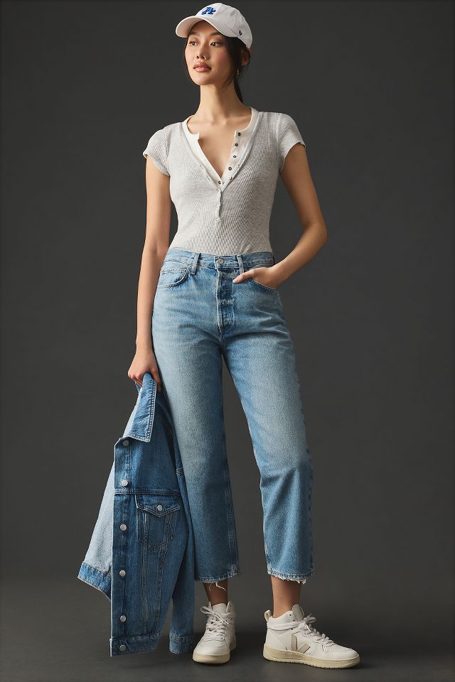 AGOLDE 90s Mid Rise Crop Straight Jeans