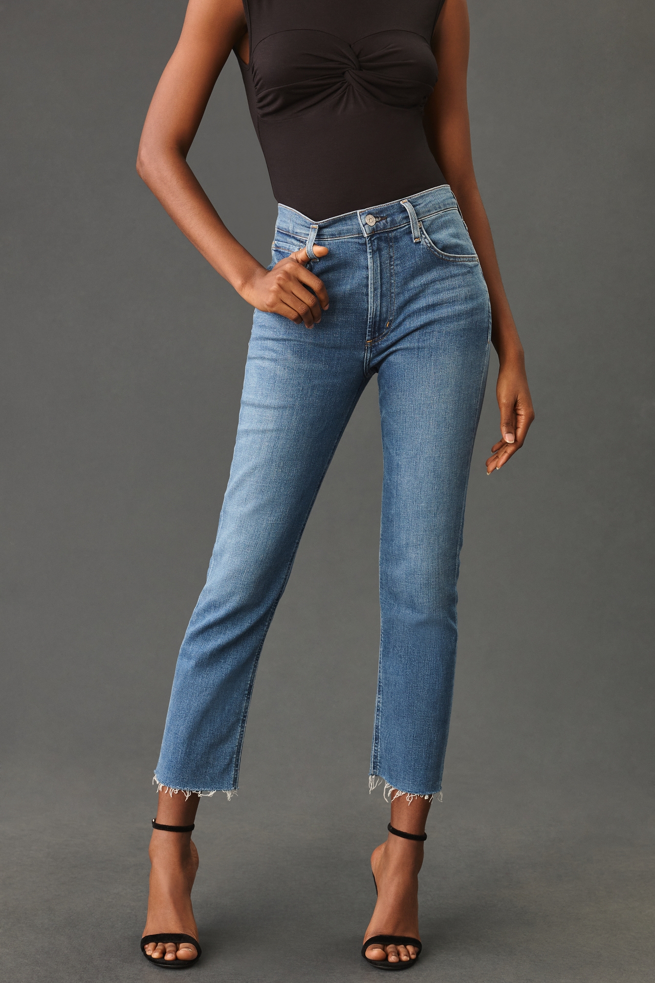 Citizens of Humanity Isola High-Rise Straight Slim Crop Jeans