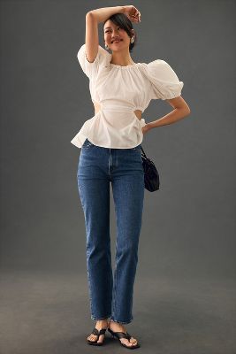 Agolde Stovepipe High-rise Straight-leg Jeans In Blizzard