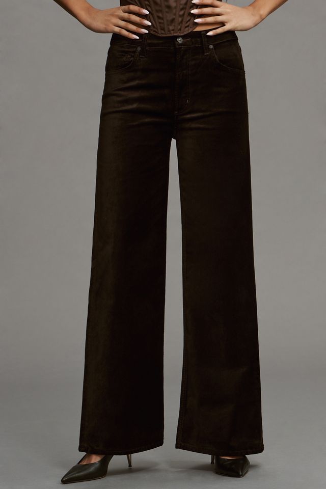 Citizens of Humanity Paloma Velvet Baggy Wide-Leg Jeans #1