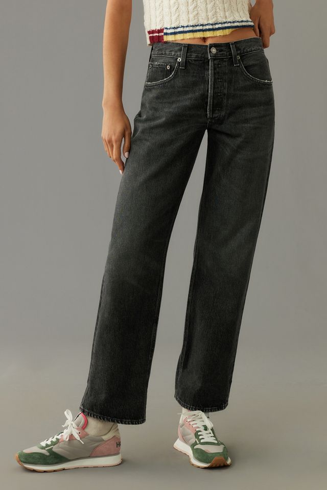 AGOLDE Fran Cuffed Low-Slung Easy Straight-Leg Jeans #1