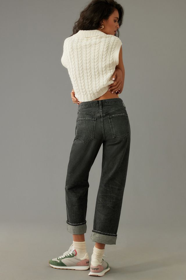 AGOLDE Fran Cuffed Low Slung Easy Straight Leg Jeans