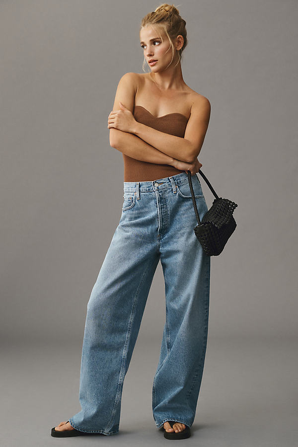 Agolde Low-slung Baggy Jeans In Blue