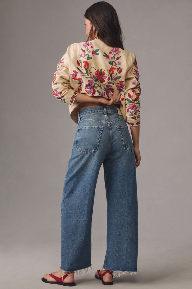 Citizens of Humanity Ayla Raw-Hem High-Rise Crop Jeans #1