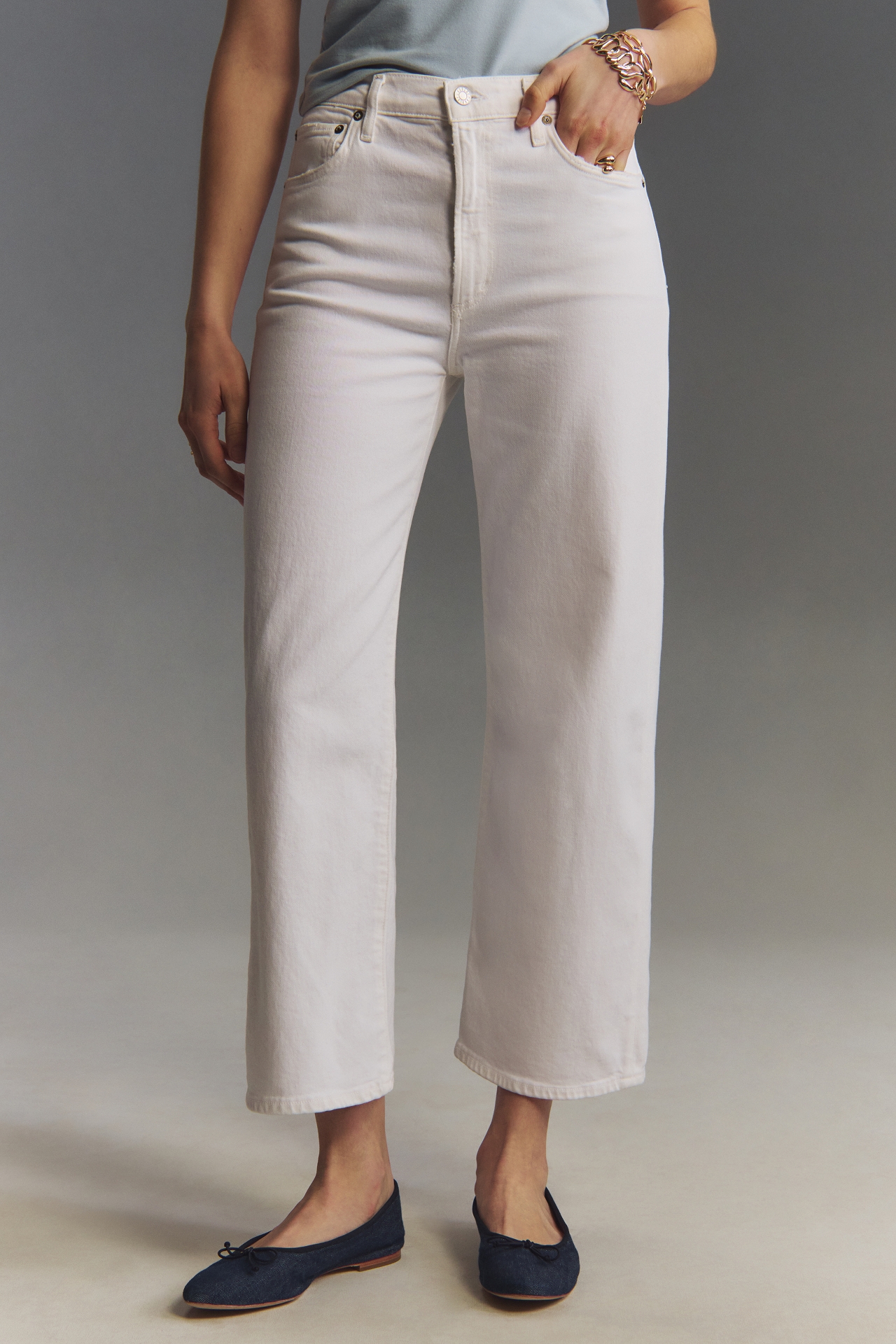 AGOLDE Harper Crop High-Rise Straight-Leg Jeans