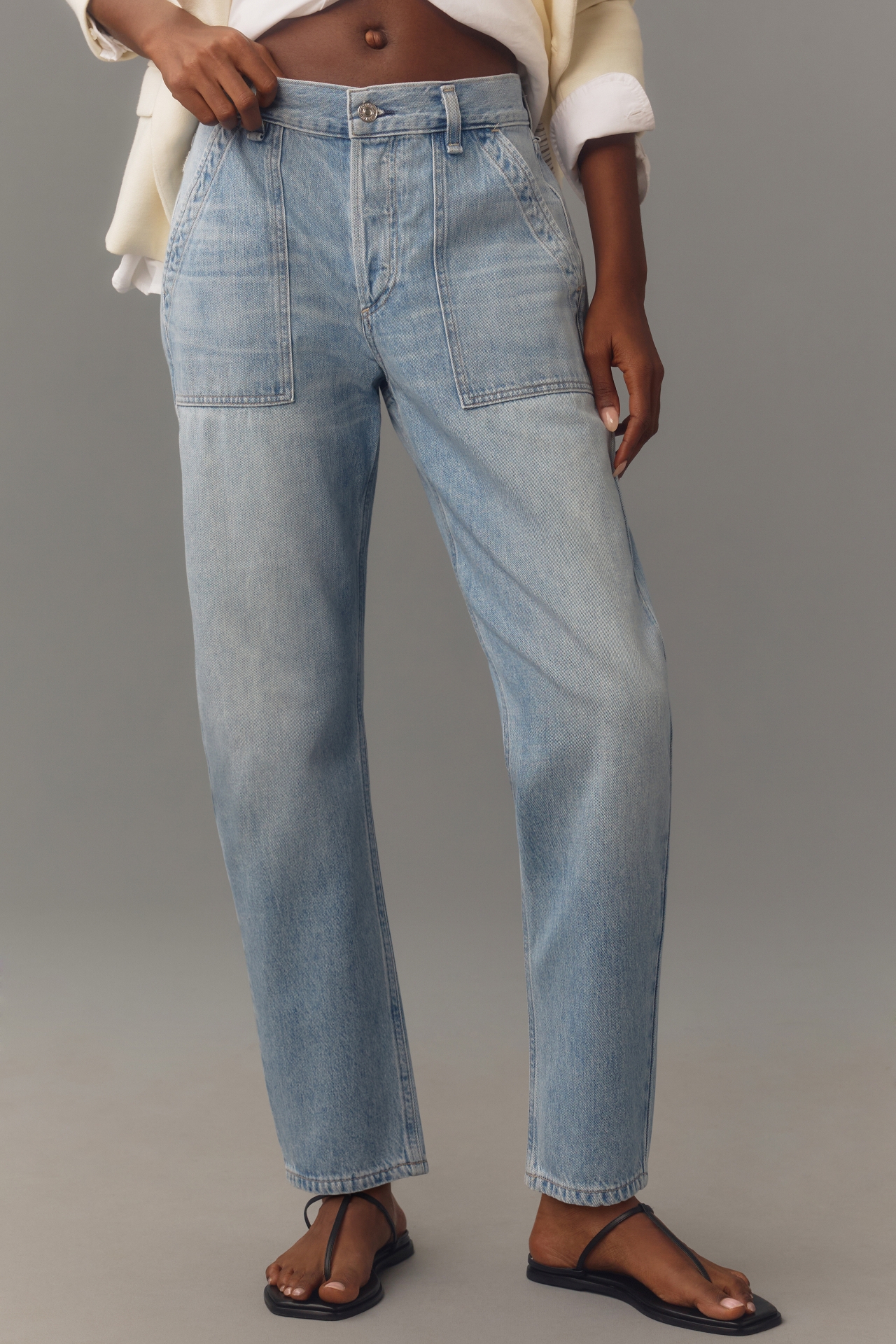 Citizens of Humanity Leah Mid-Rise Utility Straight-Leg Jeans