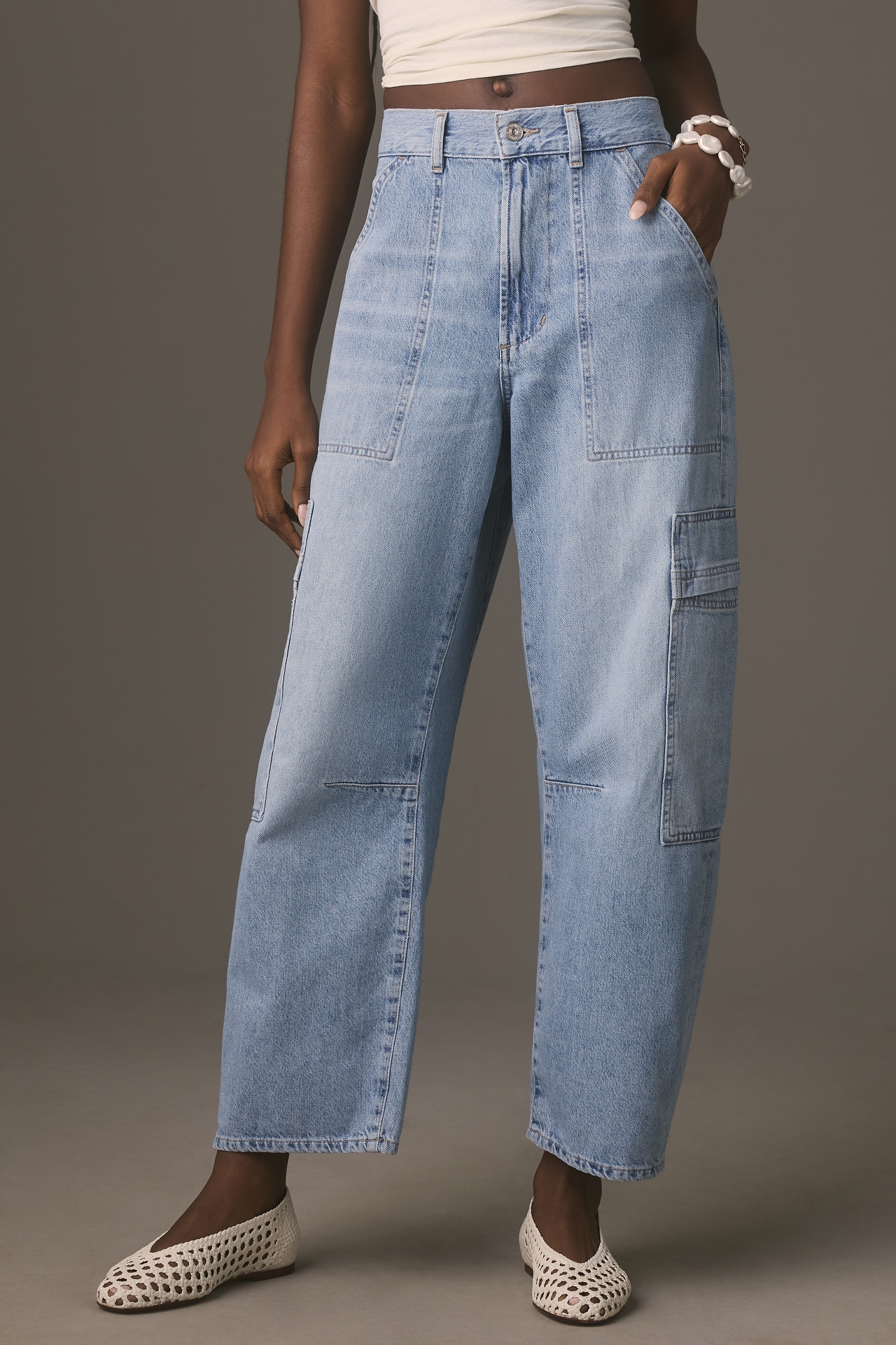 Citizens of Humanity Marcelle High-Rise Cargo Wide-Leg Jeans