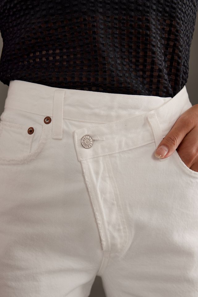 AGOLDE Criss-Cross High-Rise Straight Leg Jeans #1