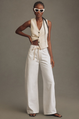 Citizen Of Humanity Brynn Wide Leg Organic Cotton Trouser Jeans In White