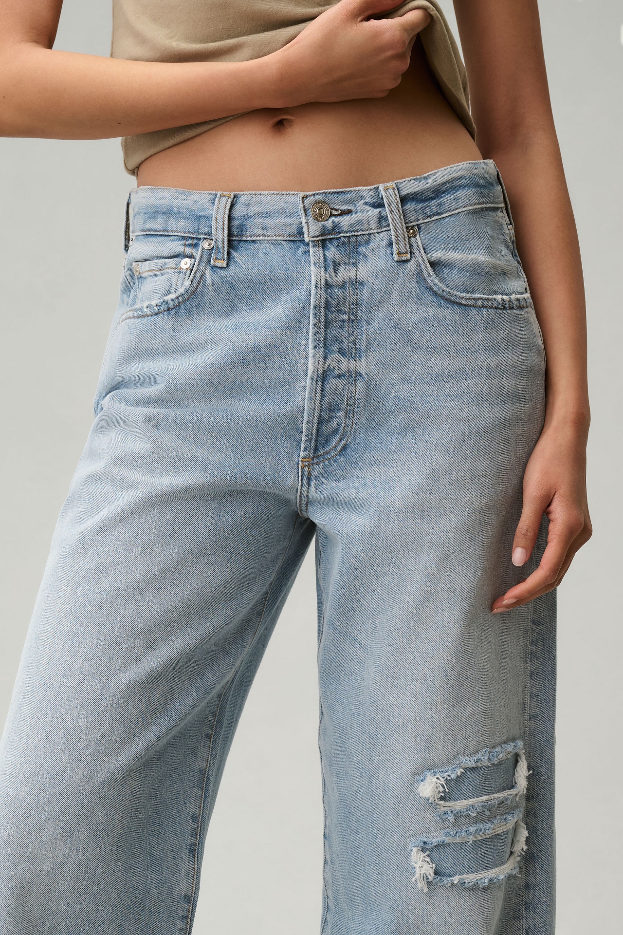 Citizens of Humanity Pina Low-Rise Baggy Crop Wide-Leg Jeans