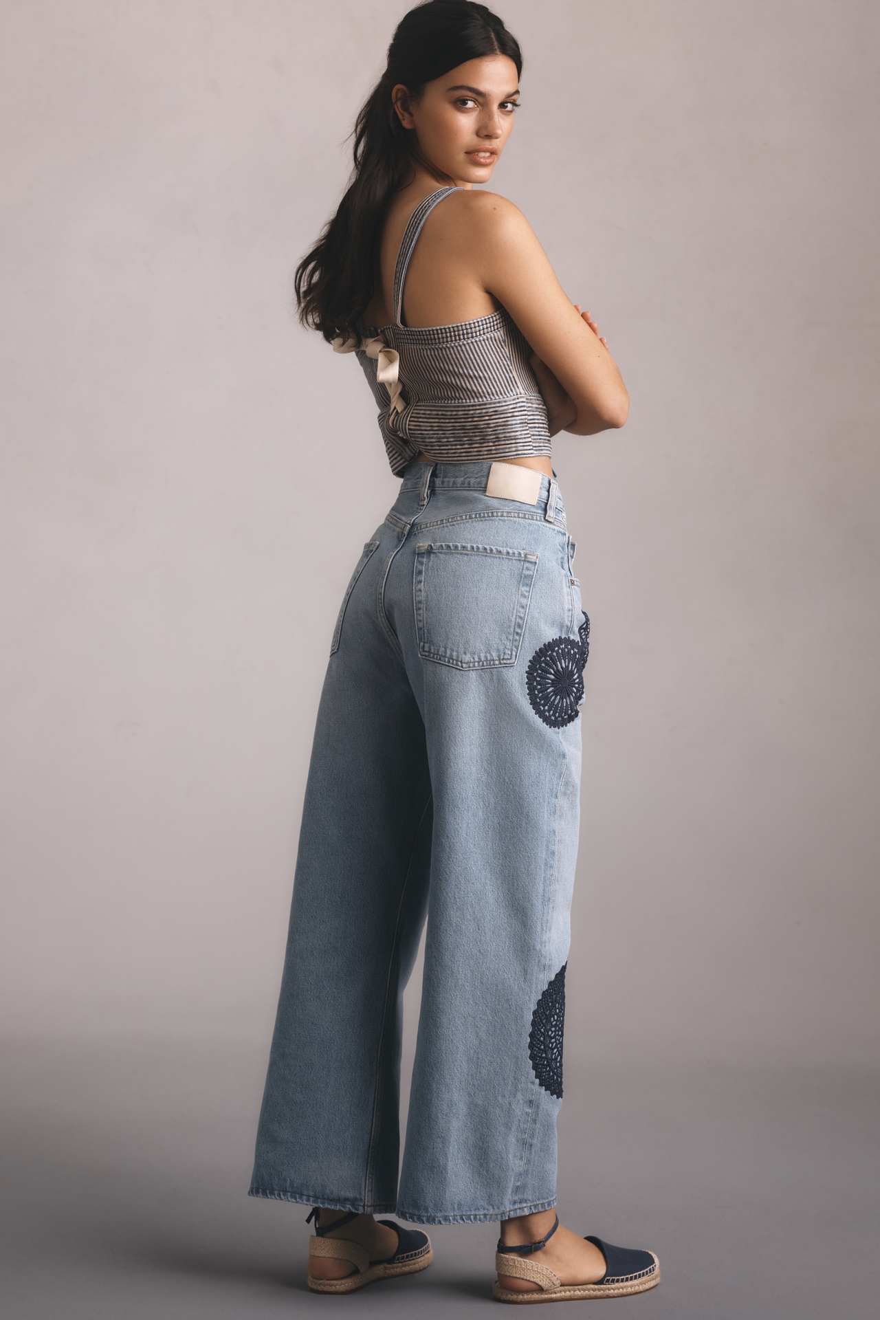 Citizens of Humanity Crochet Gaucho High-Rise Wide-Leg Jeans