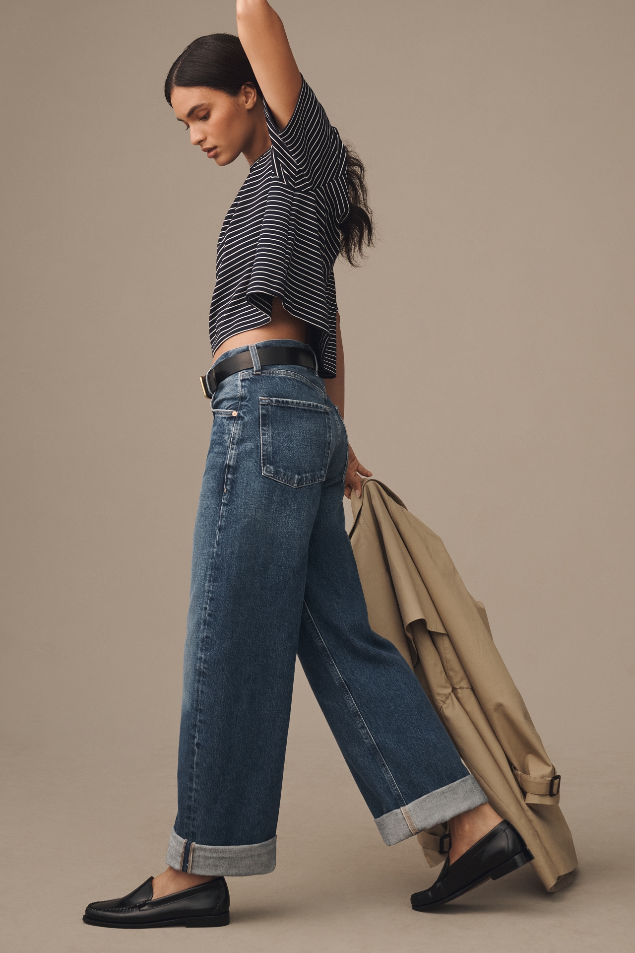 Citizens of Humanity Ayla Crop High-Rise Wide-Leg Jeans