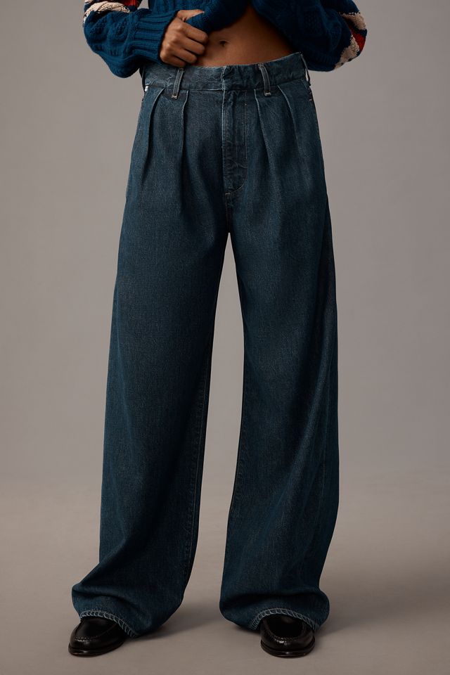Citizens of Humanity Petra Pleated High-Rise Wide-Leg Trouser Jeans #1