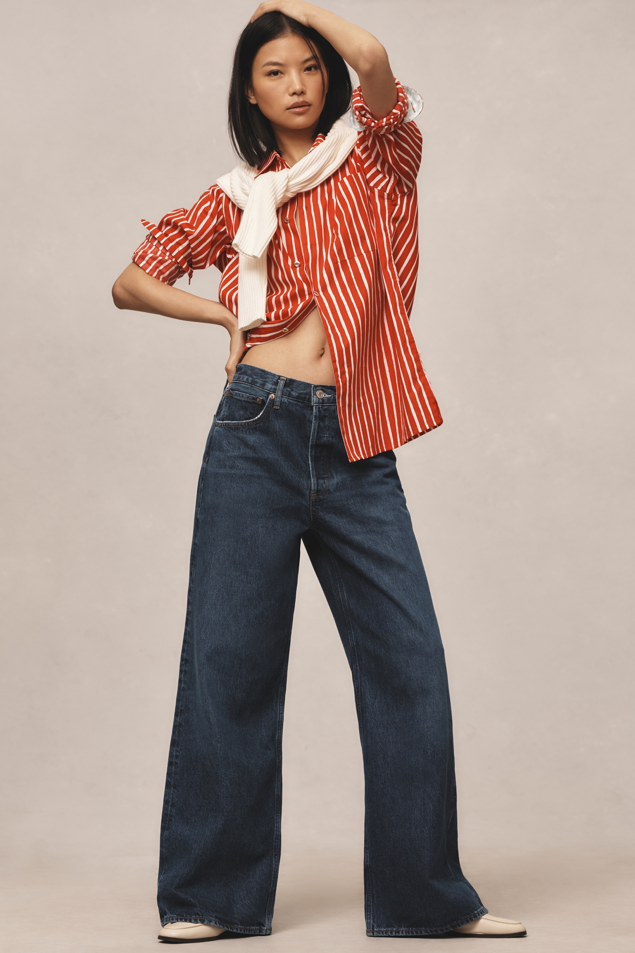 AGOLDE Dame High-Rise Wide-Leg Jeans