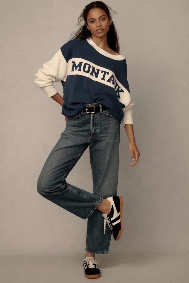 AGOLDE 90's Crop Mid-Rise Loose Straight-Leg Jeans #1