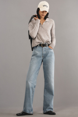 Agolde Kelly High-rise Straight-leg Jeans In Blue