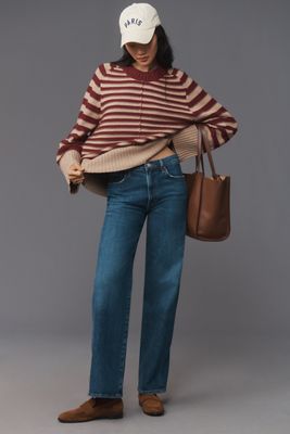 AGOLDE Fran Mid-Rise Straight-Leg Cuffed Jeans | Anthropologie