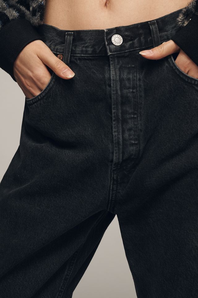 AGOLDE Fran Mid-Rise Straight-Leg Cuffed Jeans | Anthropologie
