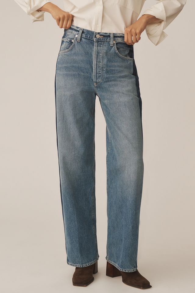 Citizens of Humanity Ayla Textured High-Rise Wide-Leg Jeans #2