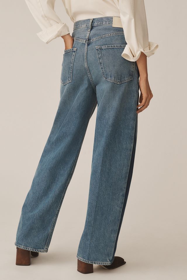 Citizens of Humanity Ayla Textured High-Rise Wide-Leg Jeans #3