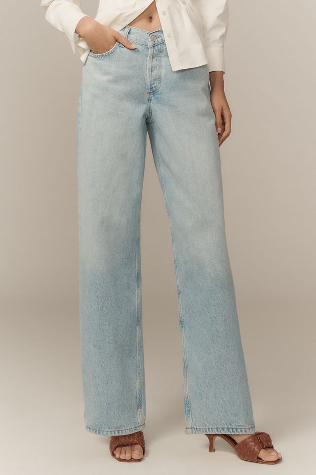 AGOLDE V-Waist High-Rise Straight-Leg Baggy Jeans #1